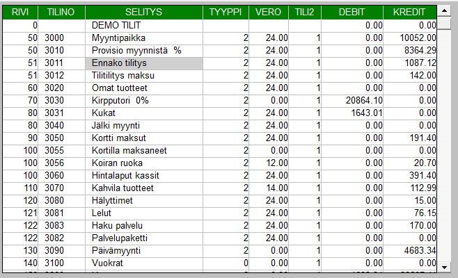 Valitse Hae yrityksen tilinumerot Tupla klikkaa valitsemasi tilinumeroa