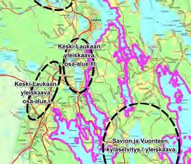 Osa-alue II on vastaavalla kohdalla maantien 637 itäpuolella (Leppäveden-Vihtasillan alue, hyväksytty 2014) mutta ulottuu hieman etelämmäs.