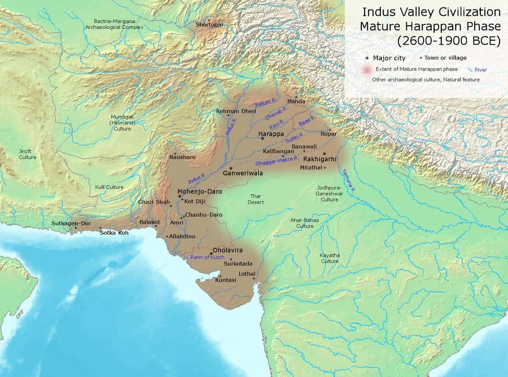 Indusjoen laakson sivilisaatio: laajin kolmesta suuresta, varhaisesta sivilisaatiosta, Mesopotamian ja Egyptin ohella
