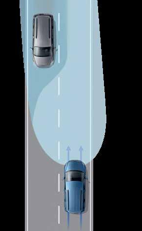 Pysäköintiavustin Park Assist 1) hallitsee automaattisen paikoituksen sekä kadun suuntaiseen että poikittaiseen pysäköintiaukkoon.