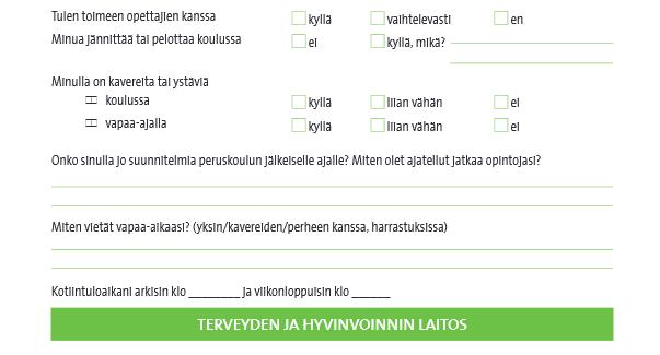 kuvaliitteissä: Kasiluokkalaisen