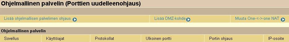 - Painetaan "Lisää ohjelmallisen palvelimen ohjaus" - Lisätään tarvittavat asetukset - Painetaan Tallenna - Lopuksi pitää vielä