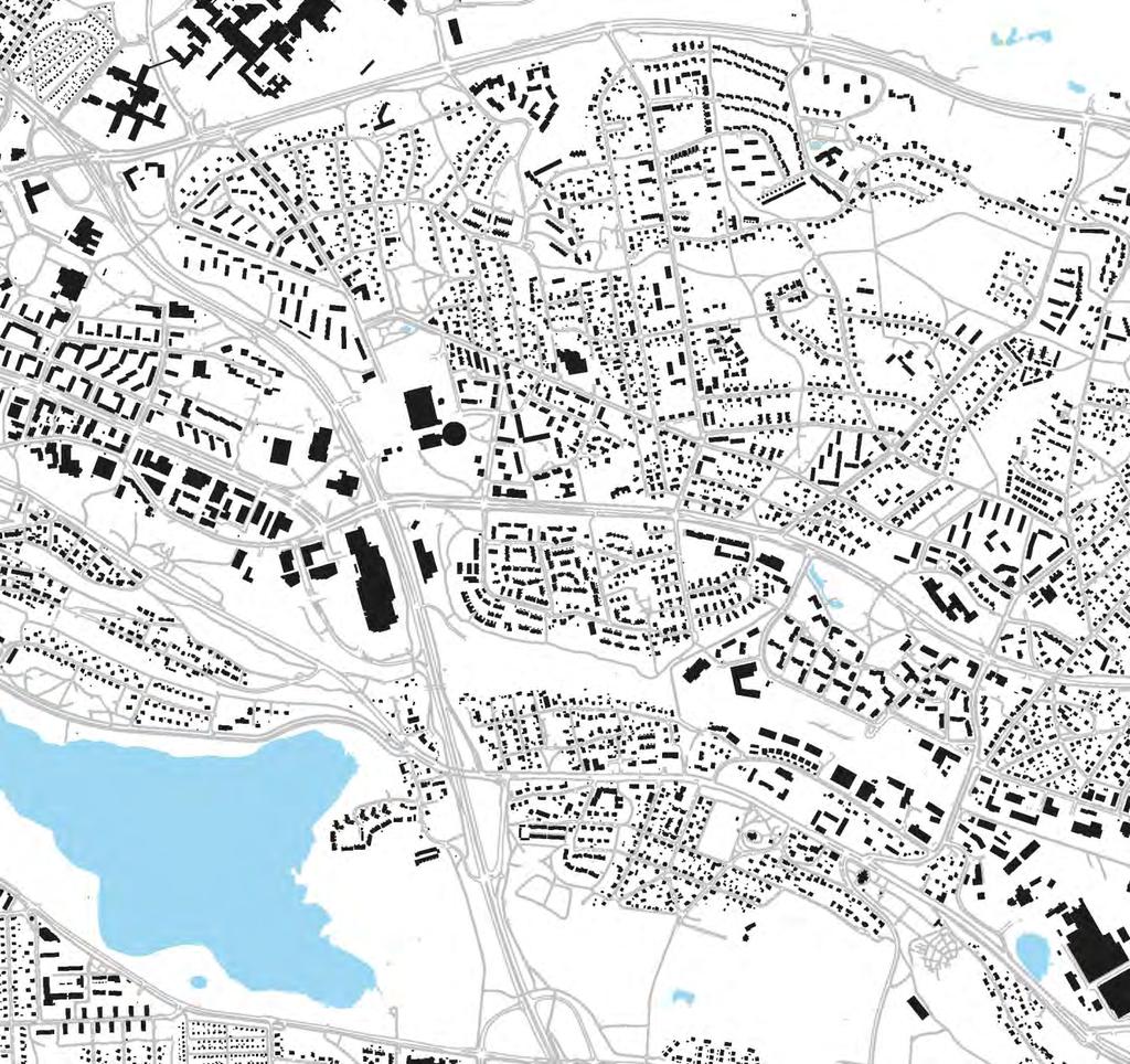 Kaupunkirakenne - rakeisuus Rakeisuuden vaihtelu ja monet koordinaatistot. Väylien halkoma esikaupunkimainen rakenne.