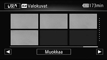 ! Avaa [G Hakemiston valinta] -näyttö (A 58). " Luettava muisti. # Seuraavalle/edelliselle sivulle pääset vetämällä sormella vasemmalle/oikealle.* $ Näytä seuraava/edellinen hakemistosivu.