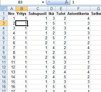 Valitse edelleen joku Yritys-sarakkeen soluista ja mene Tiedot-valintanauhalle ja klikkaa Välisumma-painiketta.