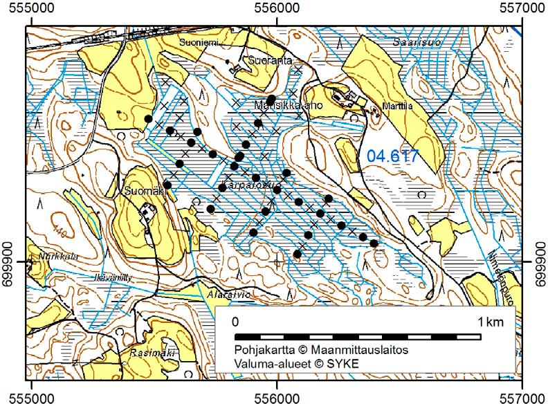 Nilsiässä (Kuopiossa) tutkitut suot ja niiden turvevarat. Osa 2. 22. Karpalosuo Karpalosuo (x = 6999,3, y = 5560,0) sijaitsee 9 km linnuntietä Nilsiän keskustasta etelään. Suon ympäristö on moreenia.