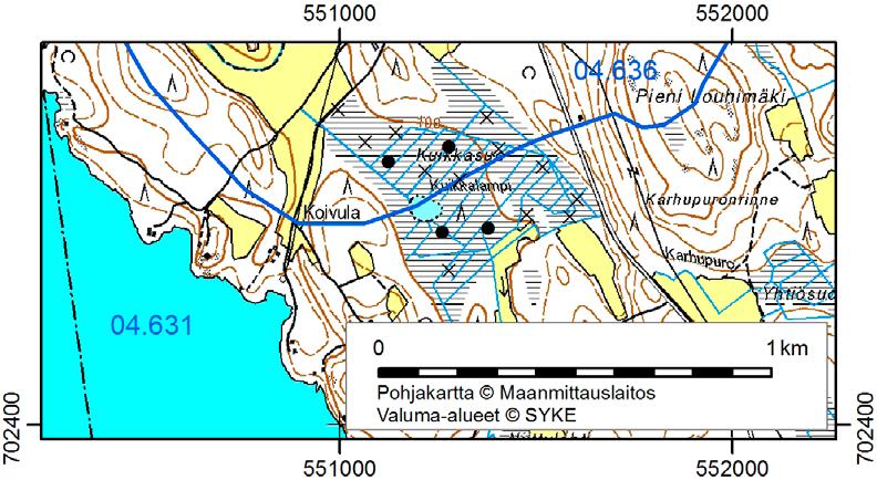 50. Kuikkasuo Kuikkasuo (x = 7024,6, y = 5512,9) sijaitsee 17 km linnuntietä Nilsiän keskustasta koilliseen. Suon ympäristössä on moreenia, hiesua ja savea.