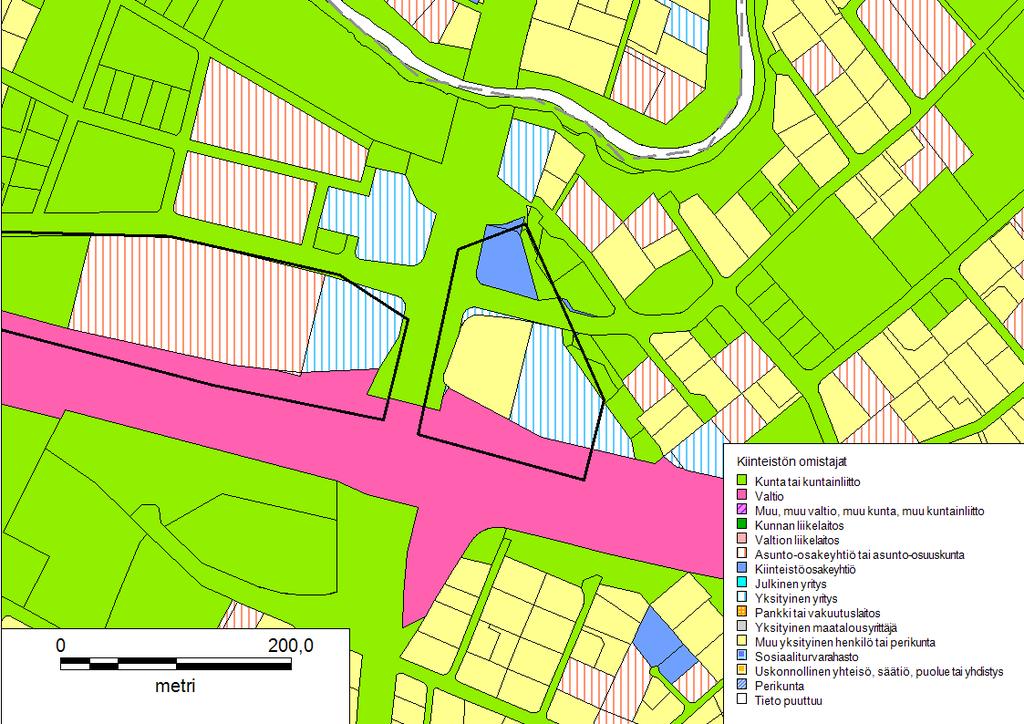 Kiinteistöjen omistus Tapulikaupunki II:n kiinteistöt omistaa yksityinen