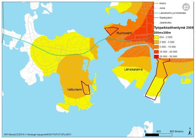 Vattuniemi Vattuniemen työpaikka-alue sijaitsee Länsiväylän ja rakentuvan Länsimetron läheisyydessä, Lauttasaaren eteläosassa. Alue sijaitsee melko väljässä työpaikkakeskittymässä.