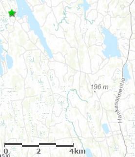 Kuusen koordinaatit ovat 62.1667, 26.5200.