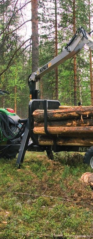 KUORMAIMET KESLA KUORMAIN VAATIMUSTEN MUKAAN Kesla tarjoaa laajan valikoiman maa ja metsätalouteen ja erityisesti puunkorjuuseen suunniteltuja ja traktorin metsävarusteluun yhteensopivia kuormaimia.