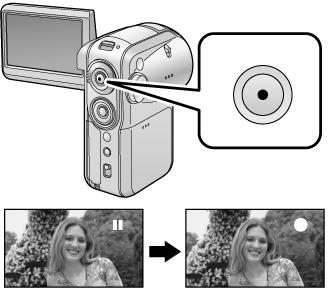 1) ja [II] näytössä kuvaamisen aikana 2) [II] älä liiku, ennen kuin tämä merkki on vihreä Näytön tiedot videokuvaamisen aikana Kuvauslaadun muuttaminen [BASIC > REC MODE] 1) Tallennukseen kulunut