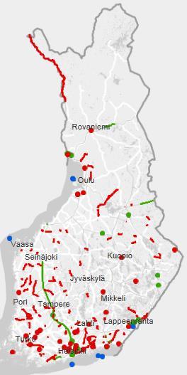 Hallituskaudella painotetaan perusväylänpitoa Korjausvelkaohjelman 2016-2018 kohteet Liikenneväylien korjausvelkaohjelma 2016-2018 (600 M ) http://www.liikennevirasto.