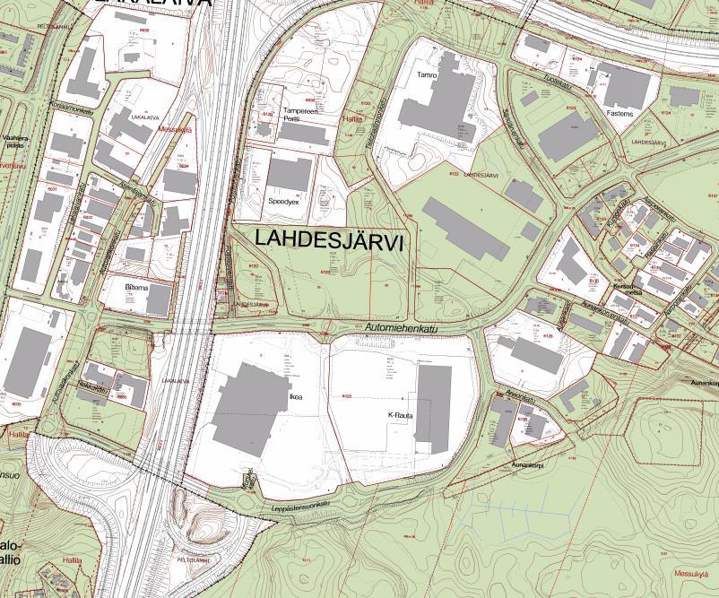 2018 Kaavoitusohjelma 2018 2022 Lahdesjärvi, Automiehenkadun pohjoispuoli Asemakaavamuutoksella siirretään Tietohallinnonkatu siihen kohtaan, mihin se on rakennettu.