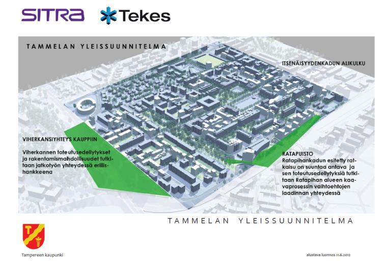 2020 Kaavoitusohjelma 2018 2022 Tammelan toriparkki Tammelan yleissuunnitelmassa ja keskustan strategisen yleiskaavan luonnosvaihtoehdoissa on