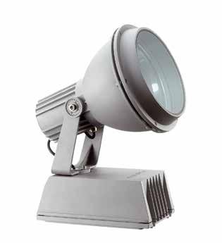 Ominaisuudet 150W Valonlähteenä monimetallilamput Tarkka 8 avautumiskulma Varustettu häikäisynestorenkaalla ja ulkoisella valon suuntauskartiolla Säädettävä valaistuskulma kääntöja