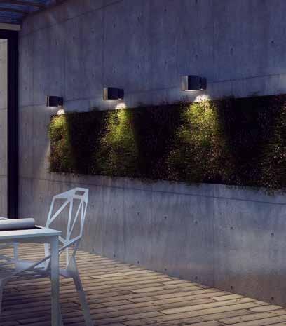 InVerto LED suora valonjako Kompakti muoto, suorat linjat ja DIPkytkimellä valittavat tehot tekevät Inverto seinämallista täydellisen käytävien ja kulkuteiden seinävalaisimen.