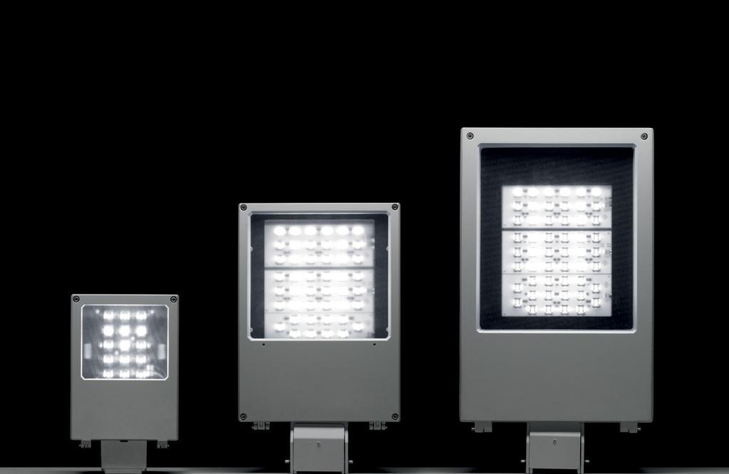 Fluxa Aluevalaisimet purkauslampuille ja LEDeille Fluxa on sarja aluevalaisimia symmetrisellä tai leveällä katuvalaistusoptiikalla.