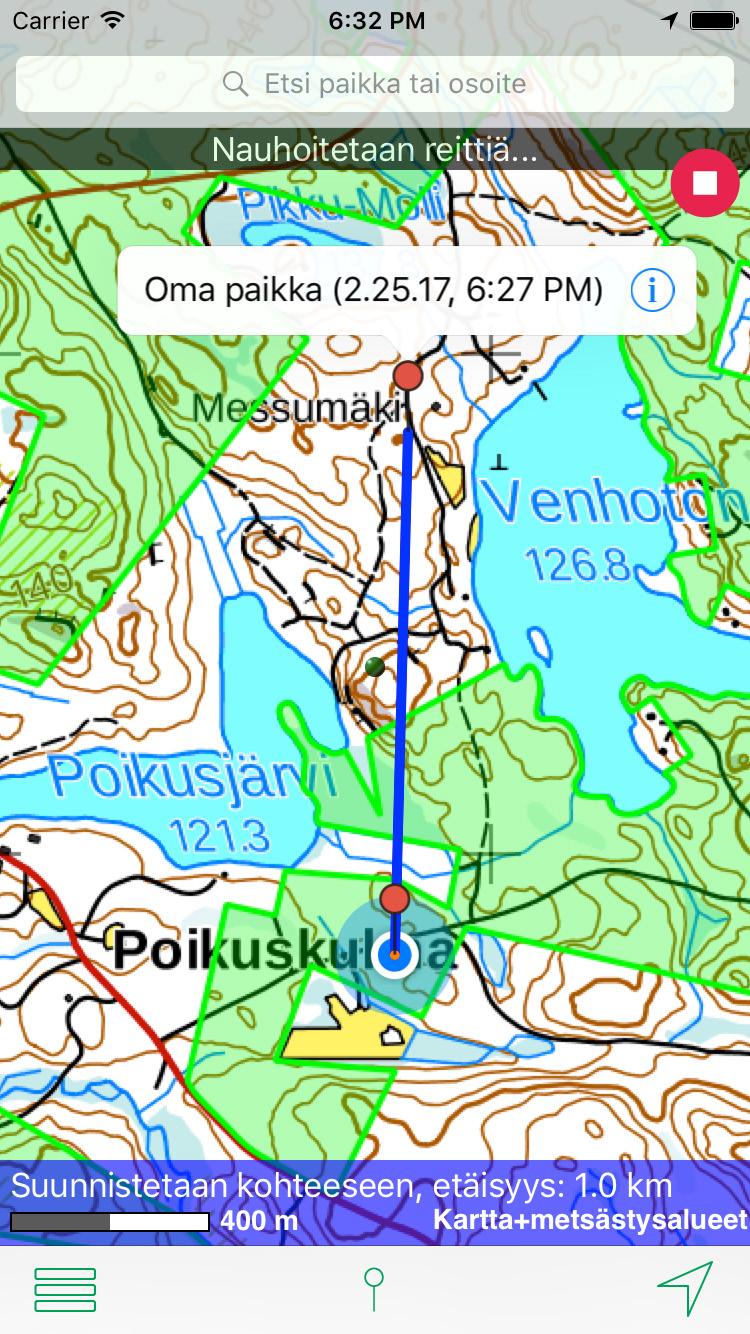 Päänäyttö Sovelluksen päänäyttö selityksineen on kuvattu alla.