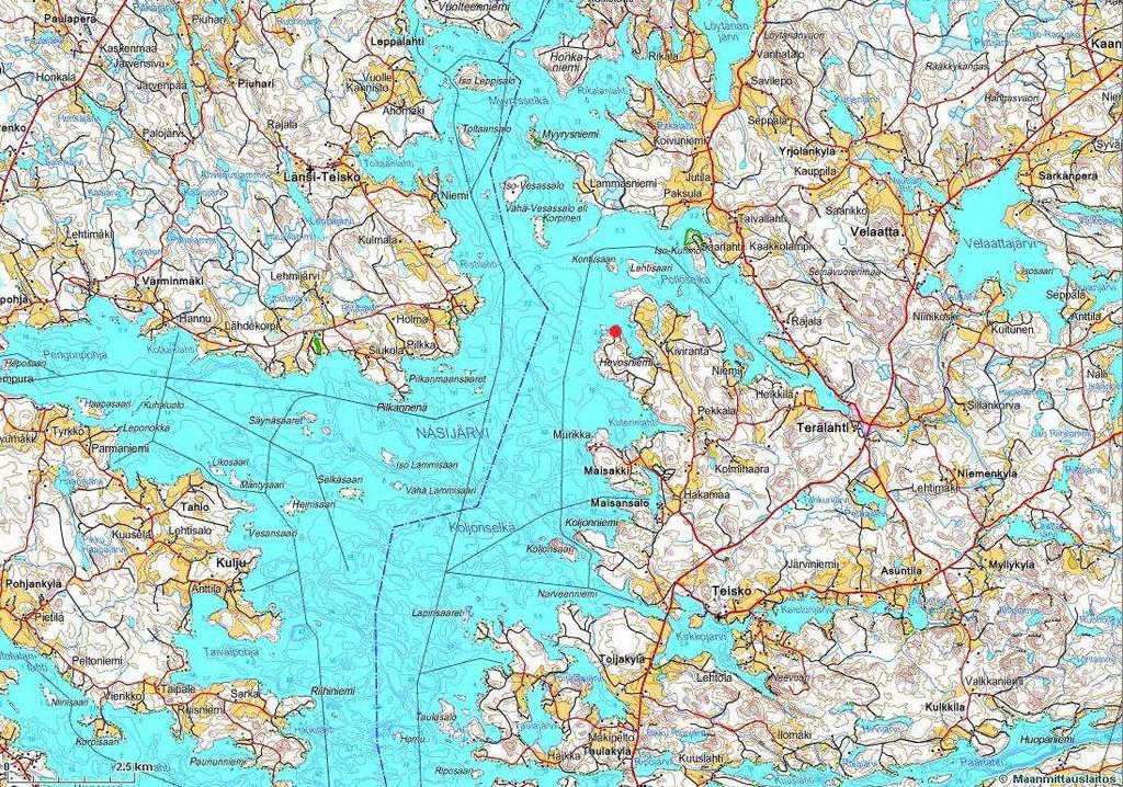 FCG Finnish Consulting Group Oy Arkeologinen inventointi 2 ( ) 3.1 Tulevat maankäyttötavoitteet keskustasta noin 40 km ja Terälahden keskustasta noin 8 km.