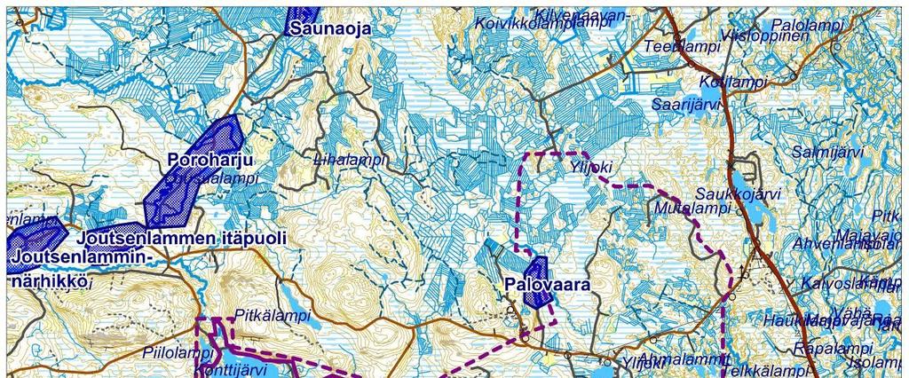 vesialueista on välittömästi kaivoksen purkuvesistöksi suunnitellun Konttijoen pohjoispuolella. Kyseisiä pohjavesialueita ei hyödynnetä talousveden ottoon 99 Kuva 7-8.