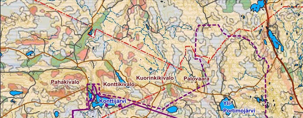 yhteensä 94 linjakilometriä. Lisäksi alueella oli siihen mennessä kairattu geoteknisiä reikiä 21 kpl joista tutkittiin kallion lisäksi maakerrokset.