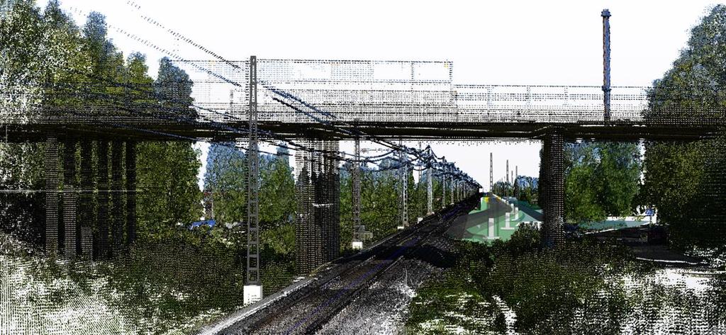 Ratasuunnitelmaselostus 17/34 Kuva 6 Visualisointikuva Oulunlahden ylikulkusillan eteläpuolelta. Näkymä pohjoiseen päin sivuraiteen vaihdekujalle. 3.