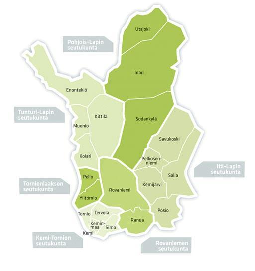 5 1.2 Kemi-Tornio alueen ydinvoimamaakuntakaavan suunnittelu- ja vaikutusalue Pohjois-Lapin maakuntakaava Tunturi-Lapin seutukaava Länsi-Lapin seutukaava Itä-Lapin maakuntakaava Rovaniemen