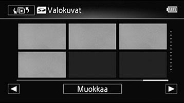 ! Avaa [G Hakemiston valinta] -näyttö (A 58). " Luettava muisti. # Seuraavalle/edelliselle sivulle* pääset vetämällä sormella vasemmalle/oikealle. $ Näytä seuraava/edellinen hakemistosivu.