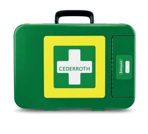 ENSIAPUTUOTTEET Taskupakkaus Small C390100 Voidaan kiinnittää vyöhön Helppo kantaa mukana Helppo käyttää Kulutusta kestävä Cederroth First Aid Kit Small on pienin ensiapulaukkumme, mutta silti se on