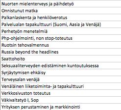 Xamkin kesäportaalissa tarjoamat