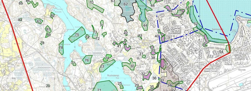 kaupunginosat: Uus-Lavola, Sammonlahti, Skinnarila, Rutola, Ruoholampi ja Selkäharju.