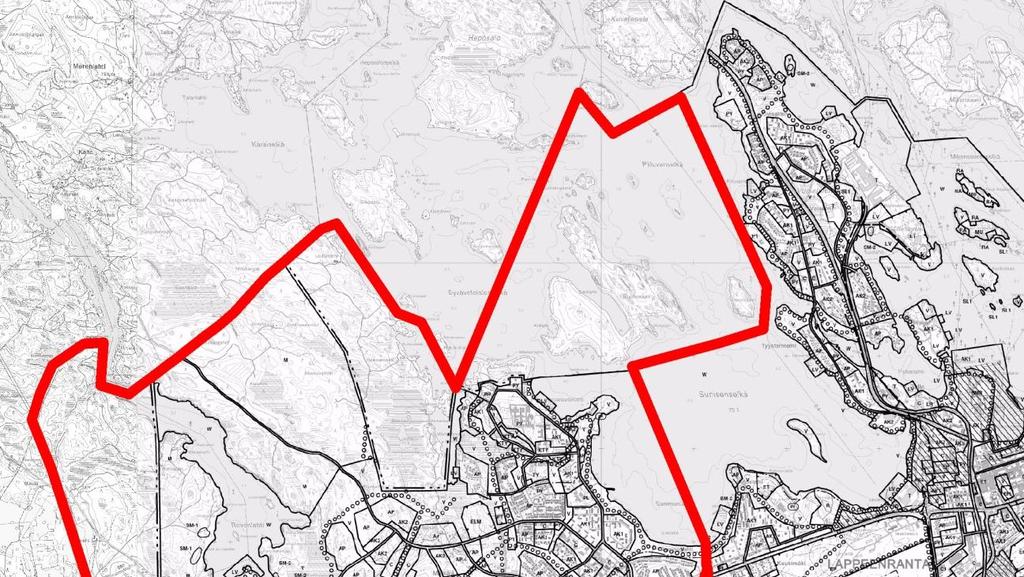 5.4 Yleiskaavatilanne Lappeenrannan voimassa oleva, kaupunkimaisen alueen kattava keskustaajaman yleiskaava on hyväksytty kaupunginvaltuustossa 15.6.1987.