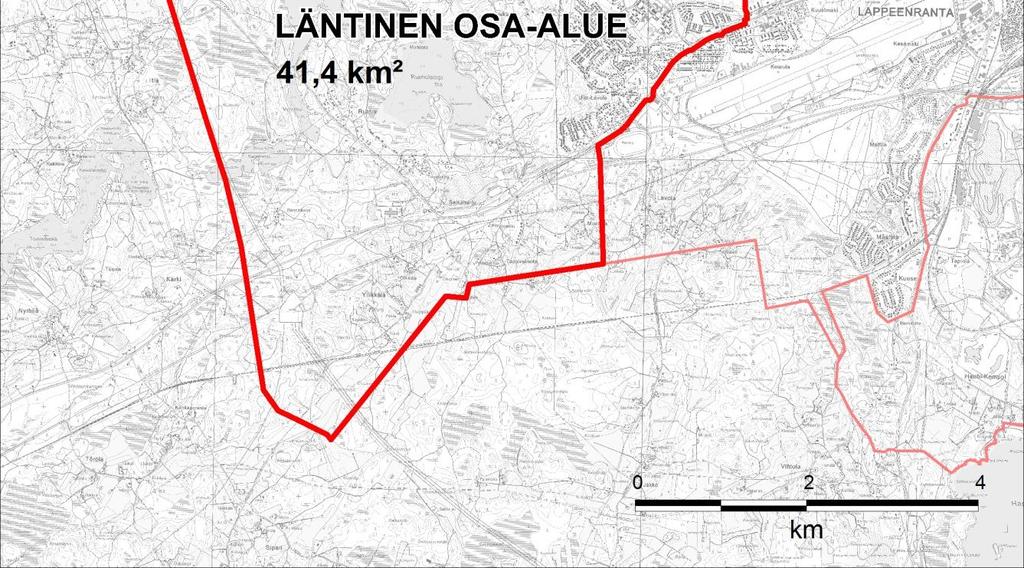 Suunnittelualueeseen kuuluu myös osa Läntisestä Pien-Saimaasta mukaan lukien Ruohosaari. Alueeseen kuuluvat Uus-Lavolan, Sammonlahden, Skinnarilan, Ruoholammen, Rutolan ja Selkäharjun kaupunginosat.