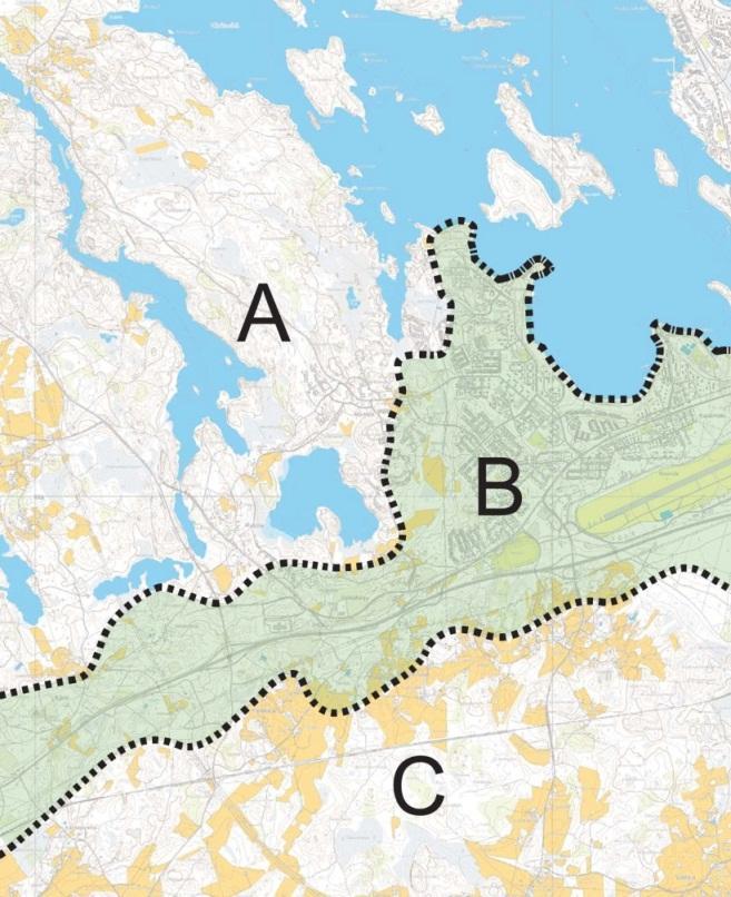 4 LÄNTISEN OSA-ALUEEN NYKYTILA 4.1 Luonnonolot Suunnittelualue sijoittuu Ensimmäisen Salpausselän alueelle, sen pohjoispuoliseen ja pieneltä osin sen eteläpuoliseen maastoon.