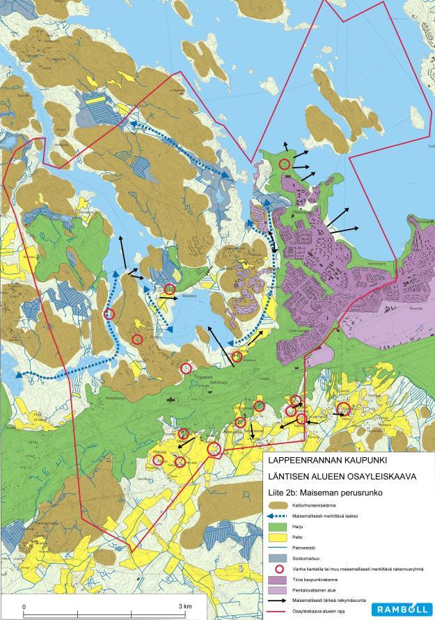 Kuva 5. Suunnittelualueen maiseman perusrunko. 4.1.1 Kasvillisuus Suunnittelualue sijoittuu eteläboreaaliselle kasvillisuusvyöhykkeelle ja kuuluu kasvimaantieteellisessä aluejaossa Järvi-Suomeen.