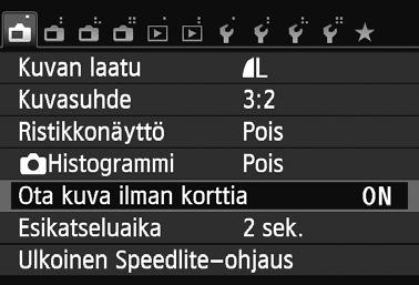 Valitse [53]-välilehdessä [Äänimerkki] ja paina sitten <Q/0>-painiketta.
