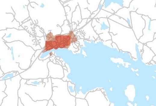 KORPILAHTI ETELÄPORTTI Vyöhyke 1 (V1) ( + Tikkakosken ja Korpilahden taajamat) Ensisijainen rakentamisen kohdentamisvyöhyke, jolle tehokas ympäristöönsä sopiva täydennysrakentaminen