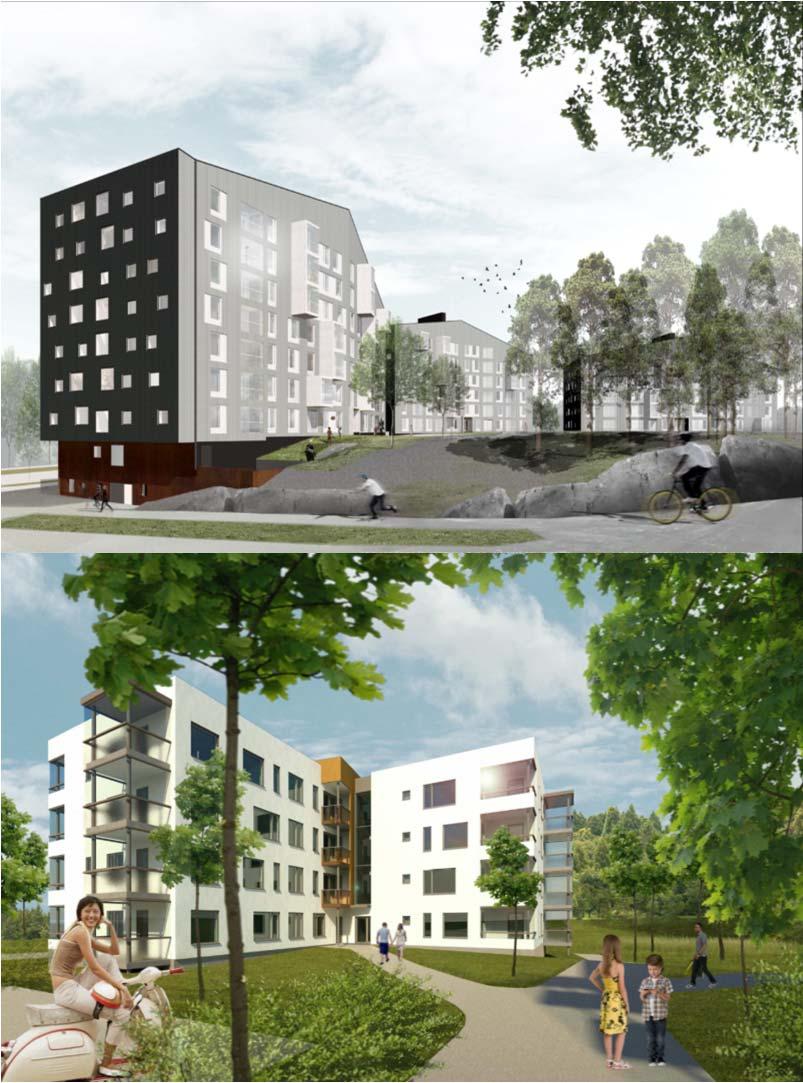 Täydennysrakentamisen edistäminen Monikumppanuushankkeet PUUKUOKKA Suurin osa Jyväskylän kaupungin omistamalla maalla olevista täydennysrakentamiskohteista kaavoitetaan monikumppanuusmallilla, jossa