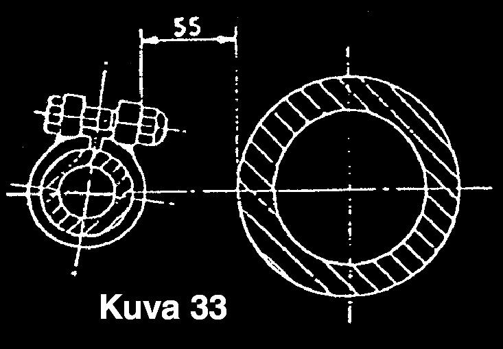 21.7 Aurauskulman säätö 1. Varmista, että ohjausmekanismi on lukittu. 2. Löystytä raidetangon päät 24 ja 26 kiristyspultilla 30 ja 31 (kuva 31). 3. Löystytä raidetangon päät 22 ja 21 (kuva 31). 4.