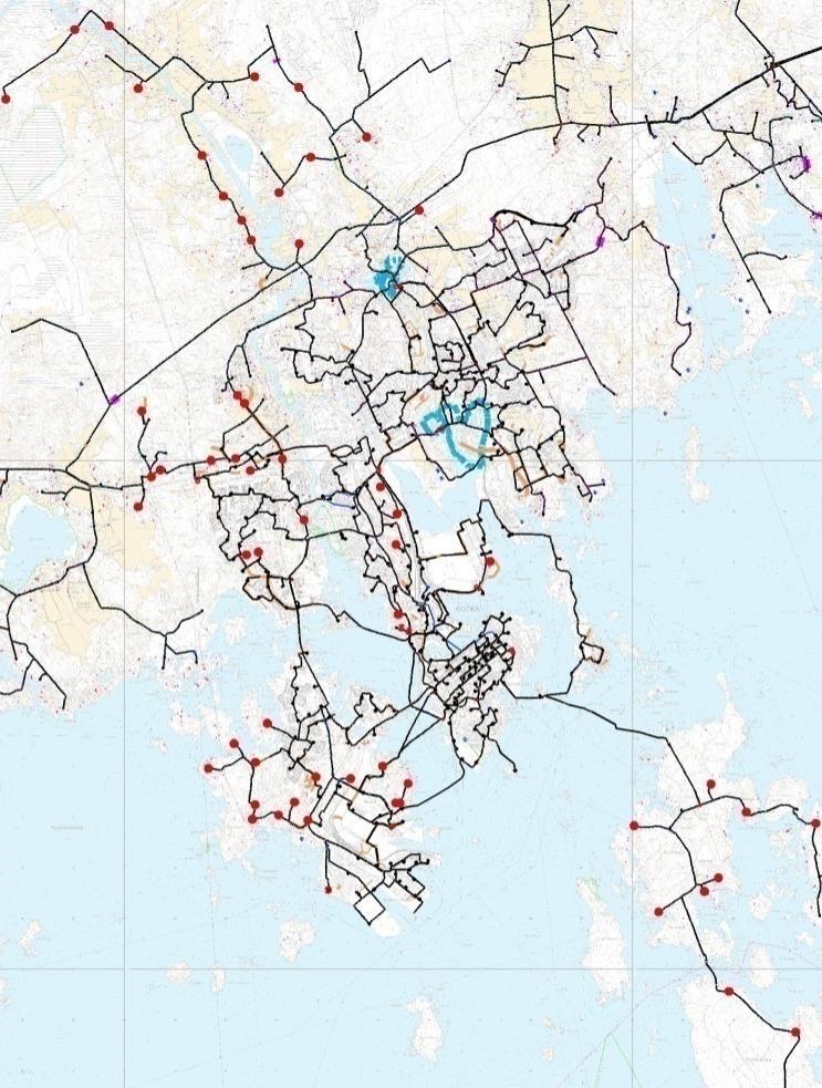 76 teet, joissa sallittu raja-arvo ylitettään vielä releasetteluja muuttamalla on esitetty kuvassa 4.10, jossa punaisella ympyrällä on merkattu ylittävän kohde. Kuva 4.
