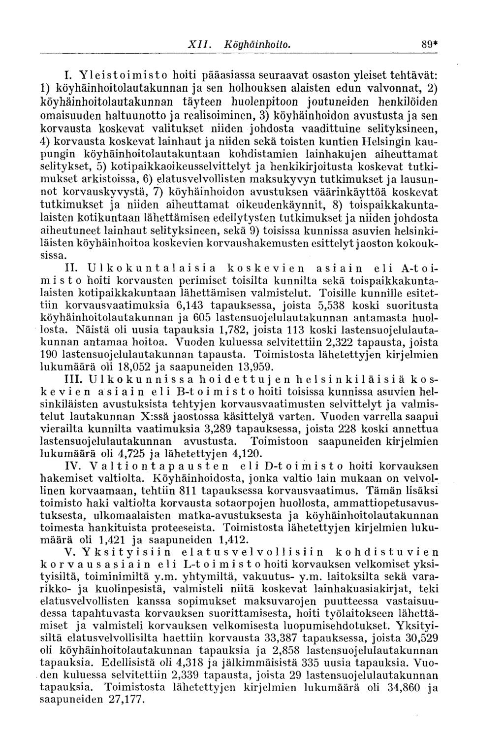 XII. Köyhäinhoito. 93 51 I.