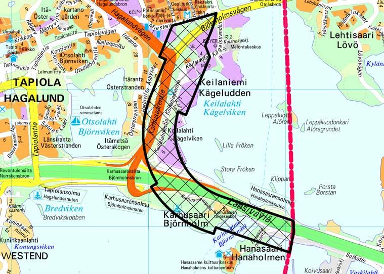 1 (5) Keilaniemen metrotunneli Asemakaava LIITE 2 Asianumero 3004/503/2007 Aluenumero 920100 OSALLISTUMIS- JA ARVIOINTISUUNNITELMA SUUNNITTELUKOHDE Suunnittelualueen likimääräinen sijainti Espoon