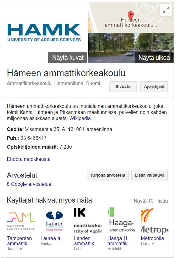 Google My Business Yritys löytyy helposti ja se erottuu joukosta