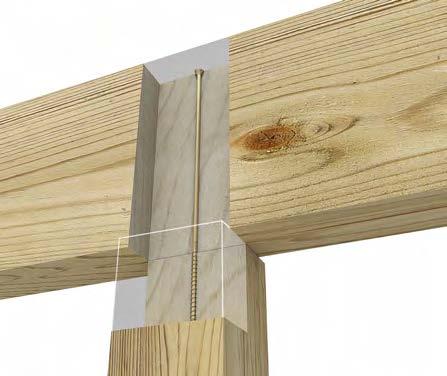 Rakenneruuvi puulle ESCR ESCR on 8 tai 0mm aluslevykantainen ruuvi, joka on suunniteltu puutavaran liittämiseen.