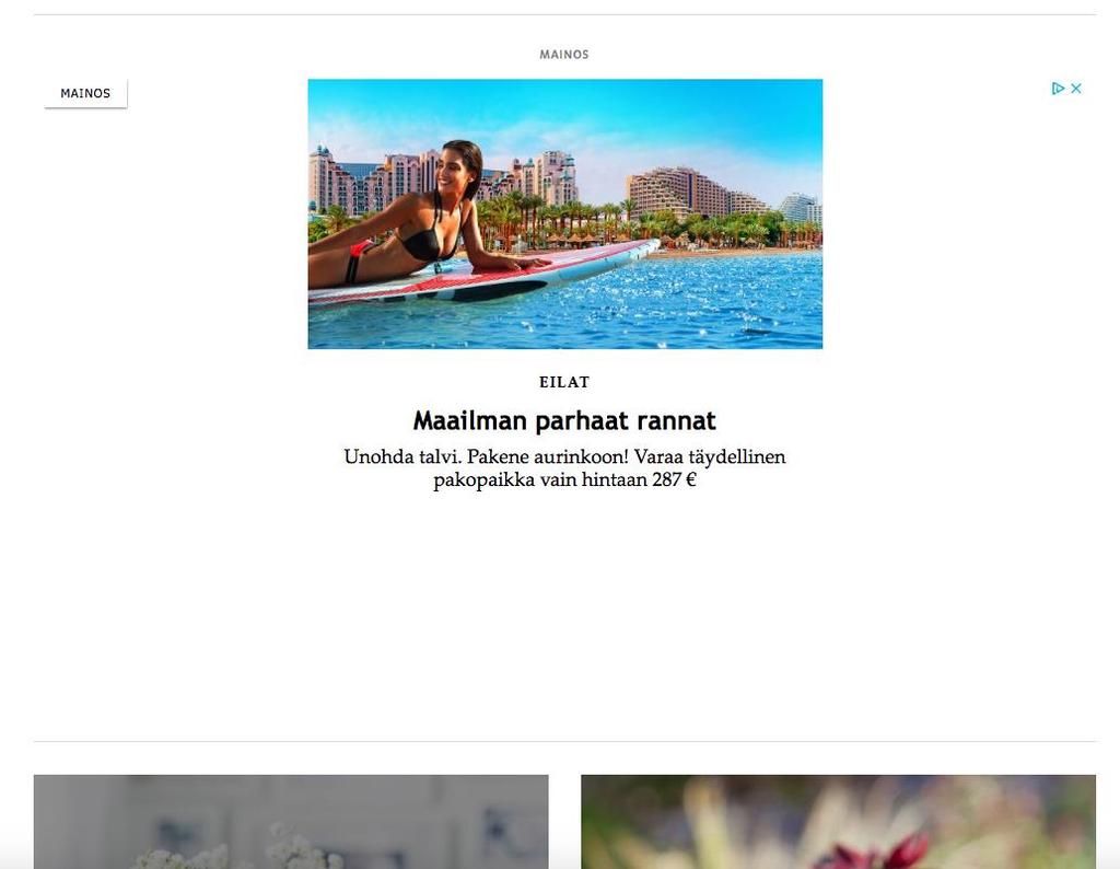 30 Mainospohjalla tehtyjen mainosten lopullista ulkonäköä mainostajan materiaaleilla ei pysty julkaisijan päässä Googlen mainonnanhallinnan kautta testaamaan, joten ensimmäinen testi jouduttiin