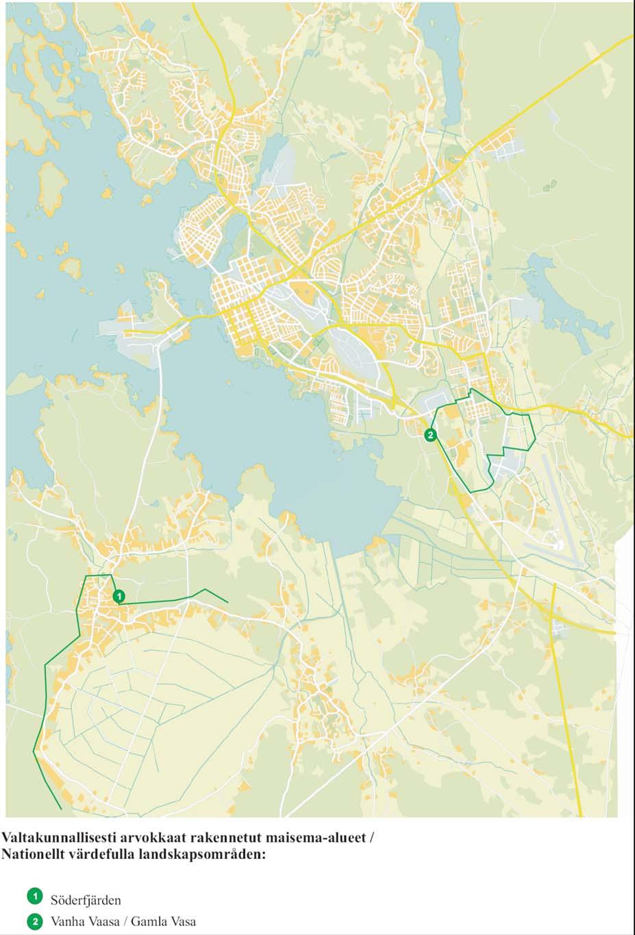 5.2 VALTAKUNNALLISESTI ARVOK- KAAT MAISEMA-ALUEET Valtioneuvoston vuoden 1995 periaatepäätöksessä nimetyt 156 aluetta.