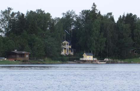 Huvila-asutus Gerby-Västervikin saaristossa sekä rannikkoa pitkin on