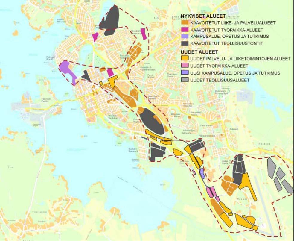 3.4 TEOLLISUUDEN KEHITYS JA VAIKUTUS KAUPUNKIKUVAAN Liike- ja teollisuustoiminnan laatukäytävä 2008.