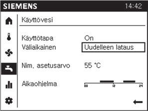 12.8 Lämpöpumpun resetointi Aktiiviset lämpöpumpun häiriöilmoitukset palautetaan Erikoistoiminnot -valikosta.